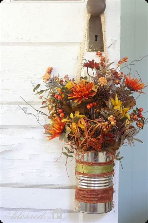 This list of amazing outdoor hanging. 21 DIY Fall Door Decorations - DIY Well