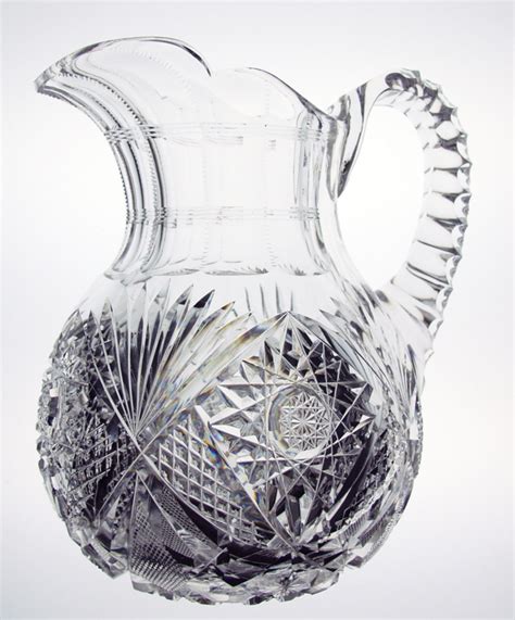 Beautiful Heavy Cut Glass Pitcher Sold Items Sold American Brilliant Period Cut Glass