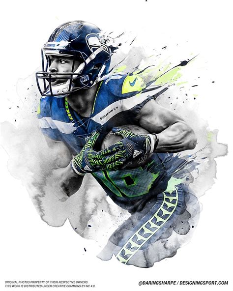 Tyler Lockett 16 Seattle Seahawks Poster Canvas Poster Canvas