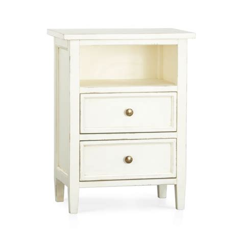 Harbor 2 Drawer Nightstand In Harbor White Beds Crate And Barrel
