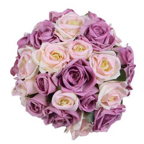 Evaluări și informații despre magazin. Coolmade Artificial Flowers Rose Bouquet Fake Flowers Silk ...