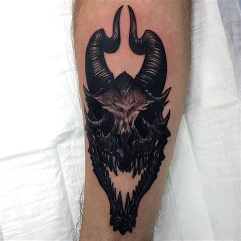 The skull indicates death and danger. 60 Dragon Skull Tattoo Designs For Men - Manly Ink Ideas