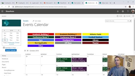 Creating A Color Sharepoint Calendar With Javascript Jquery And Css