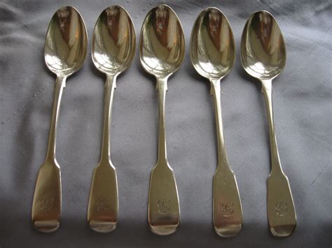 Georgian Silver Ladles: GEORGIAN SILVER TEA SPOONS & HALLMARKS by Thomas Batlings