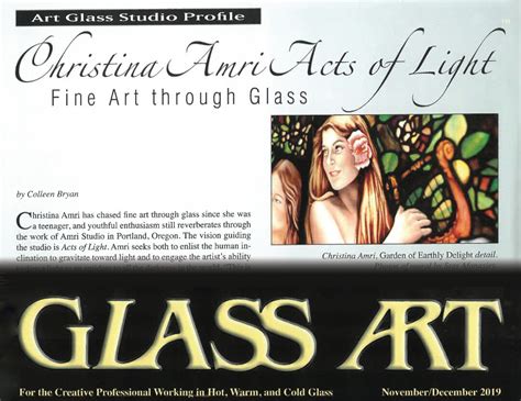 Christina Amri Acts Of Light Fine Art Through Glass Feat In Glass