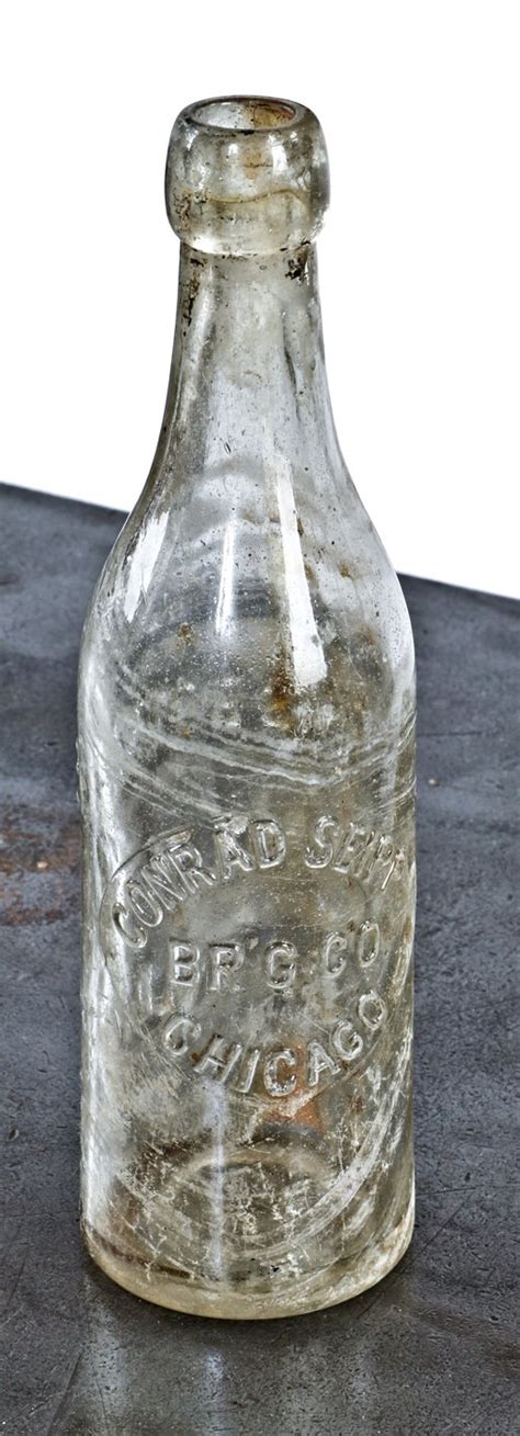 hard to find intact and completely intact c 1870 s colorless glass beer bottle fabricated for