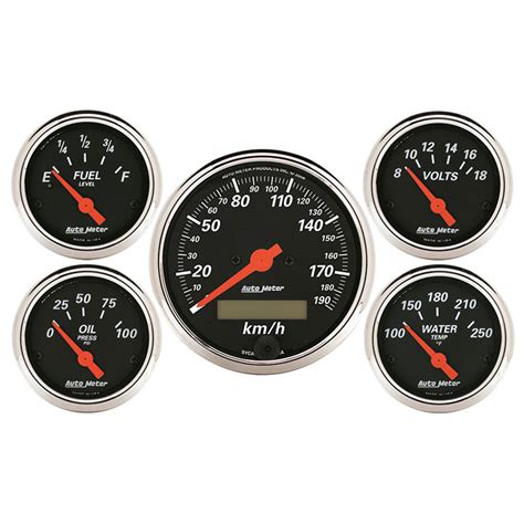 Autometer 5 Pc Gauge Kit 3 18in And 2 116in Electric Kmh