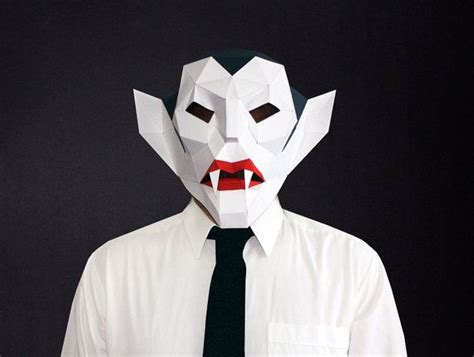 DIY Vampire Mask Dracula Mask D Paper Craft Template Halloween Mask Printable Paper Mask