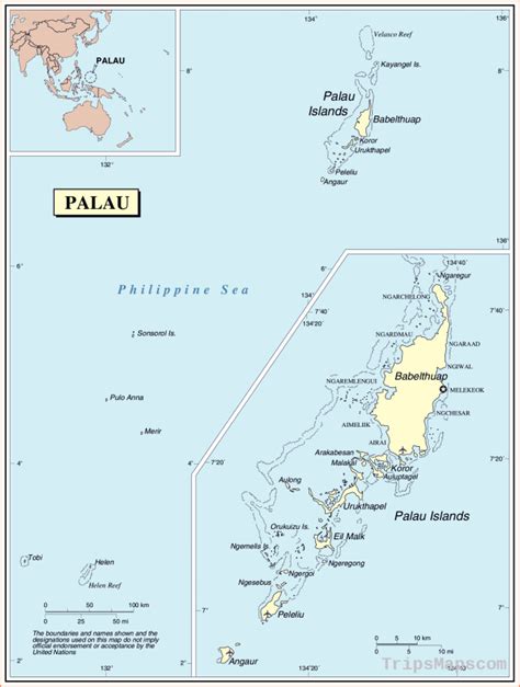 Map Of Palau Where Is Palau Palau Map English Palau Maps For