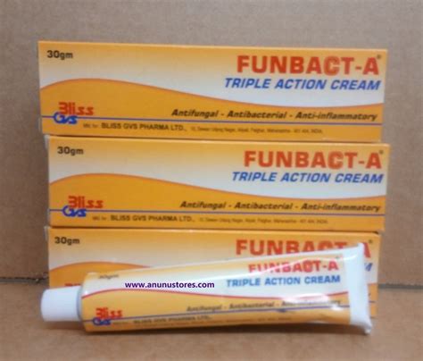 Funbact A Triple Action Cream 30g Anti Inflammatory Cream Skin