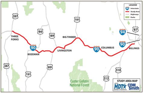 I 90 Montana Map