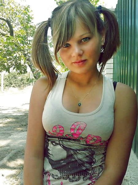 The Sad Titted Cutie With Funny Pigtails Red Sex Photo 1