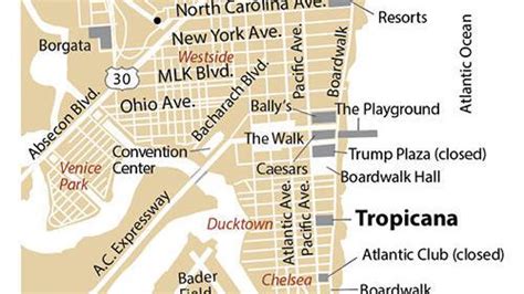 Tropicana Atlantic City Hotel Layout Map