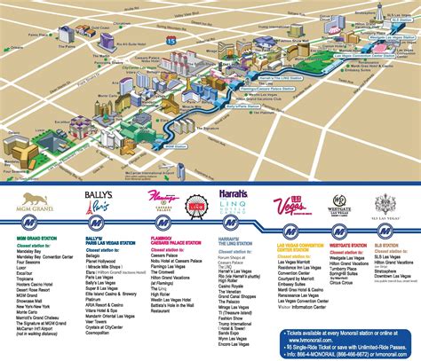 Las Vegas Strip Hotels and Casinos map - Ontheworldmap.com