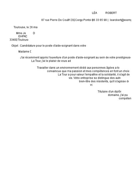 Exemple Lettre De Motivation Pour Stage Maison Retraite Home Alqu