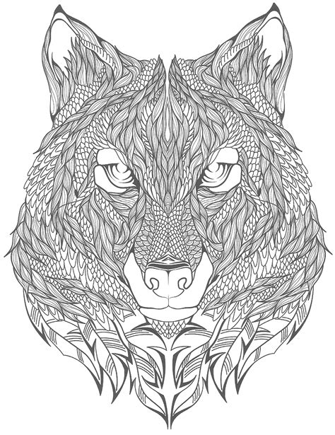 Coloriage Tete De Loup Mandala : 8 Incroyable Coloriage Mandala Loup