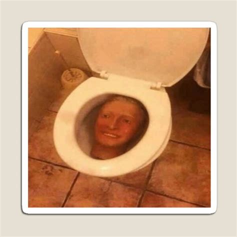 Cursed Image Of Mask In Toilet Magnet For Sale By Crumpetstrumpet