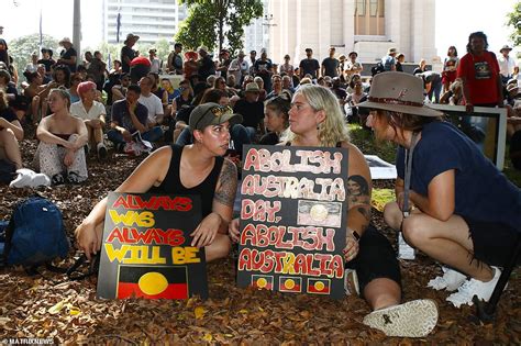 Naked Woman Arrested At The Invasion Day March Protesting Against The Date Of Australia Day