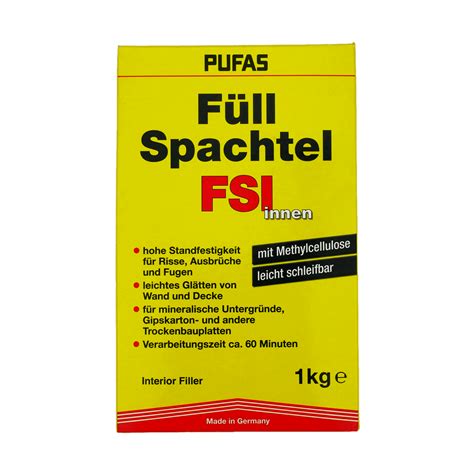 Alles fürs heimwerken günstig und bequem online kaufen! PUFAS Füllspachtel innen Gipsspachtelmasse | Malerversand