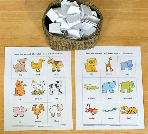 Animal Charades For Kids Free Printable Charades For Kids Games For