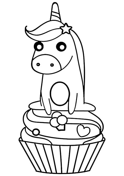 They will be excited when coloring the various unicorn coloring pages we provide. Sweet Unicorn | Cupcake coloring pages, Unicorn coloring ...