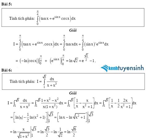 Xem ngay Phương pháp tính tích phân và bài tập giải tích phân cơ bản