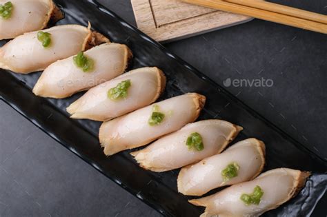 Escolar Oilfish Butterfish Nigiri Or Sashimi With Fresh Wasabi