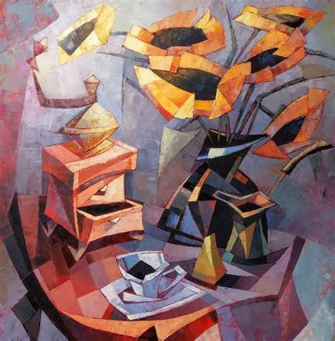 Still Life70x70cm Cubism Oil Painting Cubist Art Futurism Art