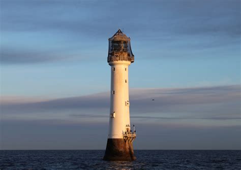 The Bell Rock Lighthouse Off The Coast Of Angus Scotland Is The