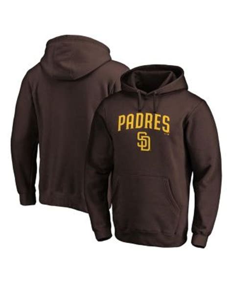 Fanatics Mens Branded Brown San Diego Padres Team Logo Lockup Pullover