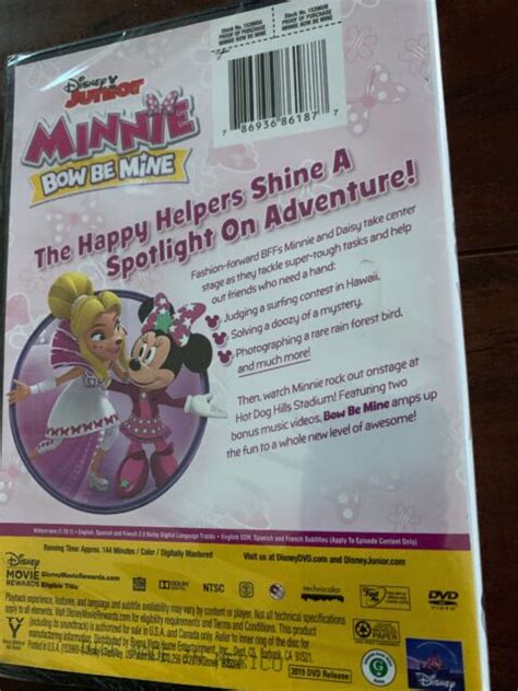 Disney Junior Minnies Happy Helper Bow Be Mine Dvd 2019 Sealed