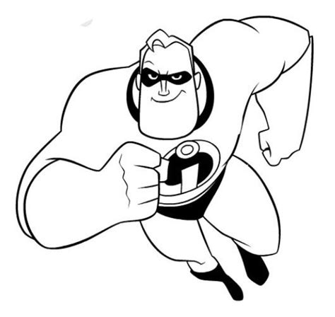 Our undercover superheroes are constantly forced to save the world! Mr. Incredible coloring page | Father's Day | Pinterest
