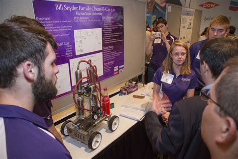 The main objective of cheme car is to design and construct a car (roughly the size of a shoe box) that propels itself on a chemical reaction, stops itself on a chemical reaction, or both. Chem-E-Car Competition® Safety Inspection and Chem-E-Car ...