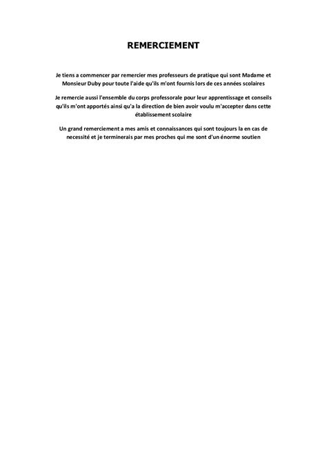 Après un stage en entreprise, il est toujours bien vu … Remerciement par thomas - Fichier PDF