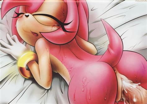 Tcprod Amy Rose Sega Sonic Series Highres 1girl Ass Bed Furry Nude Orgasm Penis