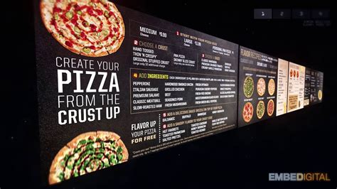 Digital Menu Board For Pizza Hut Created By Embed Digital Youtube