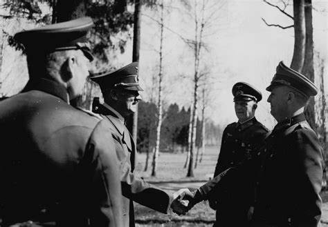 Adolf Hitler Hitler And His Generals Military Conferences 1942 1945 - Hitler Archive | General Walter Buhle congratulates Adolf Hitler for