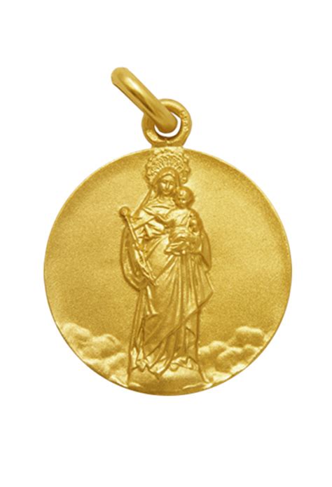 Medalla De Oro 18 Ktes Virgen Blanca 268m1 1 76 16