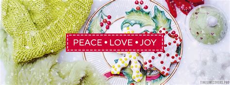 Peace Love Joy Christmas Facebook Cover