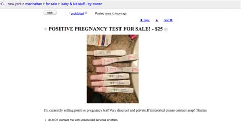 Florida Woman Sells Positive Pregnancy Tests On