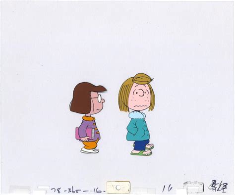 schulz she s a good skate charlie brown animation cels peppermint