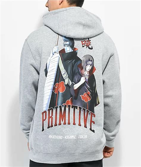 Primitive X Naruto Shippuden Akatsuki Grey Hoodie