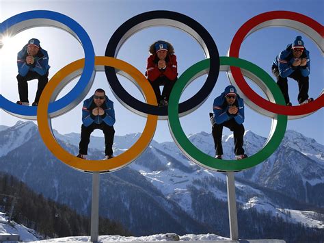 Athletes In Sochi Are Taking Some Cool Photos With The Olympic Rings