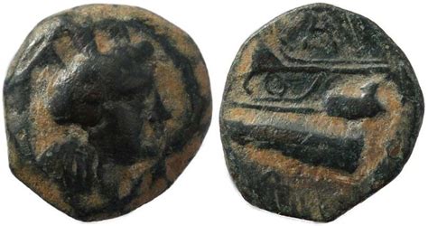 Phoenician Coin From Arados Circa 3rd Century Bc Tyche And Galley