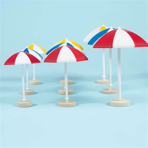 Fashion 3 Color Beach Sun Mini Umbrella Miniature Pvc Landscape