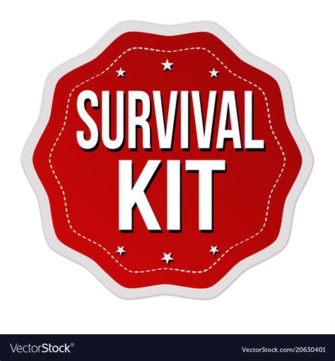 Survival Kit Label Or Sticker Royalty Free Vector Image