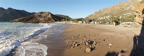 Playa El Portus Nudist Beach In Cartagena Near Murcia Spain Photo Stock Image Du Montagne