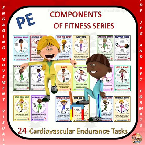 Components Of Fitness Series Cardiovascular Endurance Task Cards By