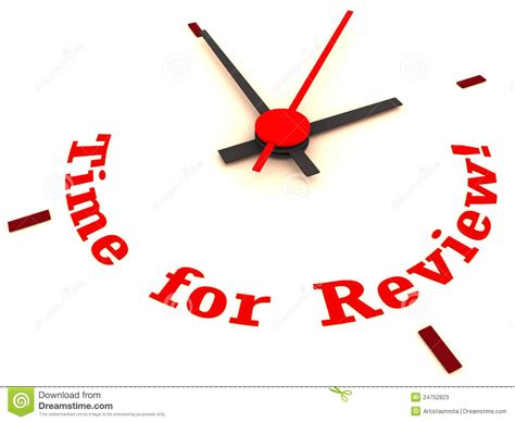 Time for review clock stock illustration. Illustration of business ...