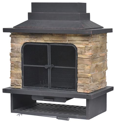 Shop our top selection of wood burning & gas outdoor fireplaces today! Garden Treasures Brown Steel Outdoor Wood-burning ...
